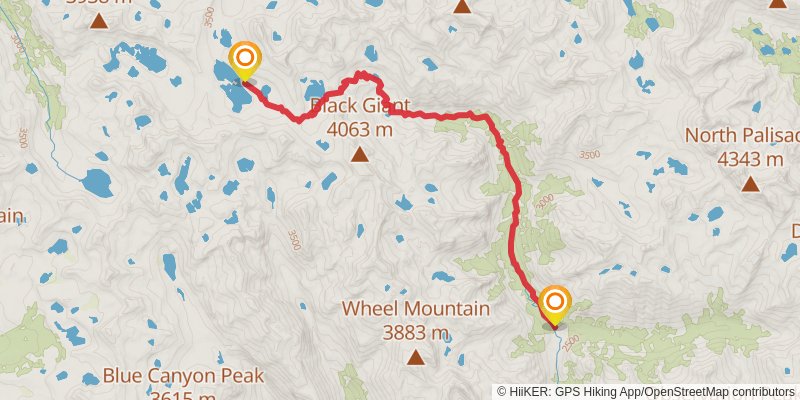 Pacific Crest Trail - Central California stage 18 Map