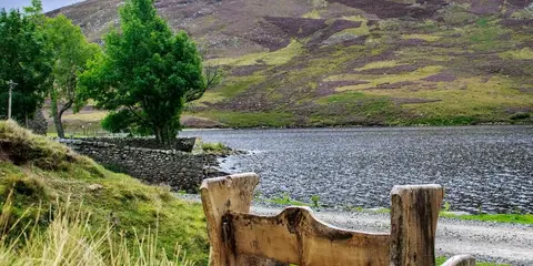 An image depicting the trail Invermark to Loch Lee, Falls of Unich and Falls of Damff and its surrounding area.