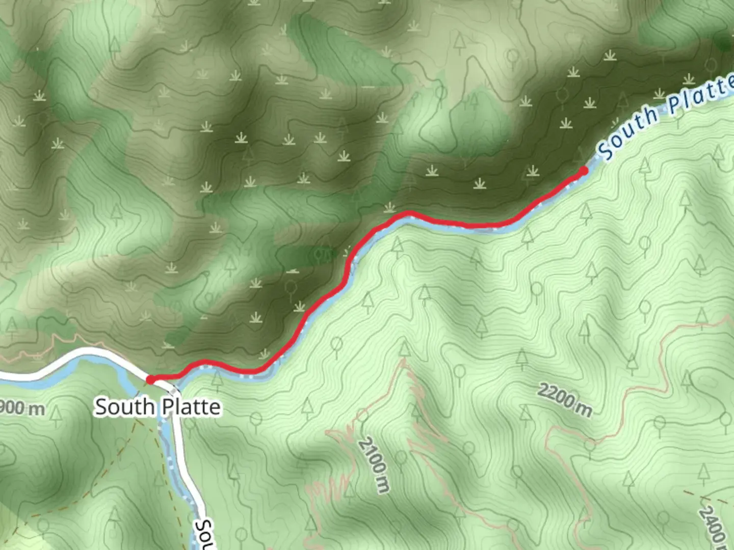 An image depicting the trail South Platte River Walk and its surrounding area.