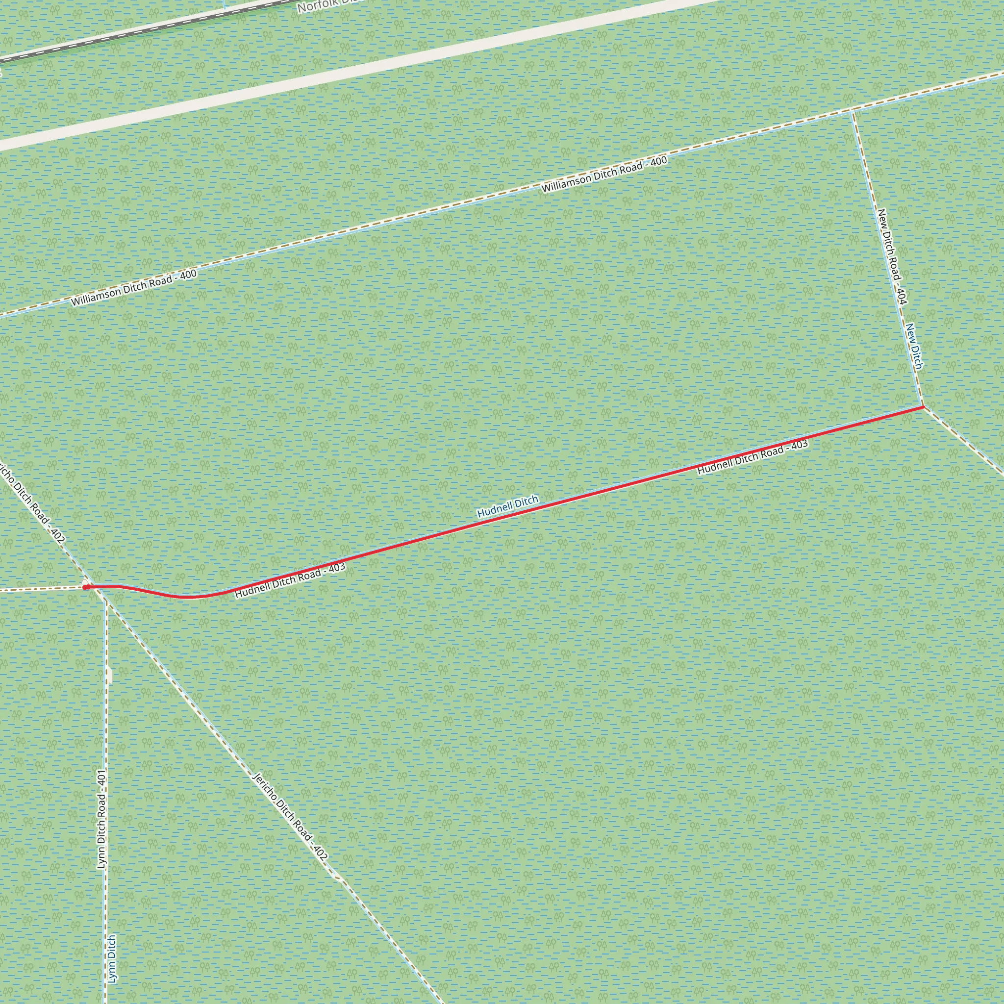 Hudnell Ditch Short Trail mobile static map