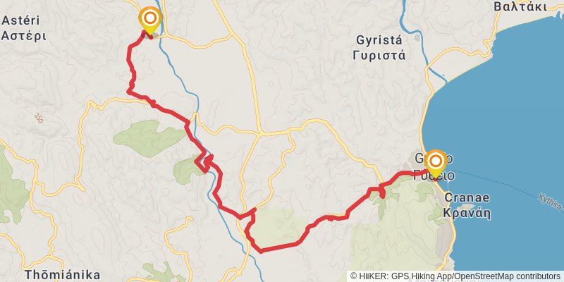 E4 - Peloponnes stage 17 Map