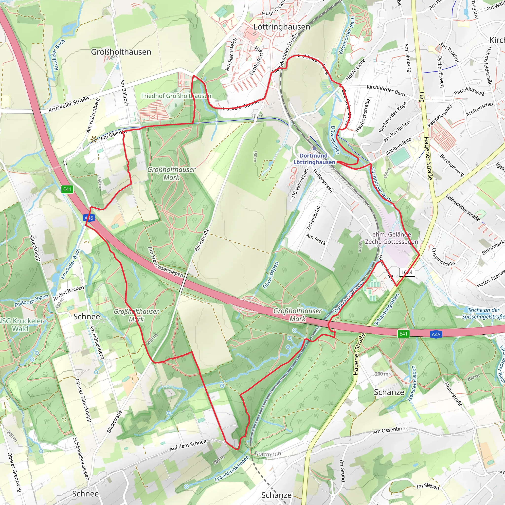 Loettringhausen Rundweg mobile static map