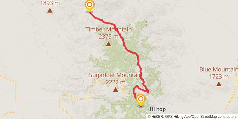 Sky Islands Traverse stage 46 Map