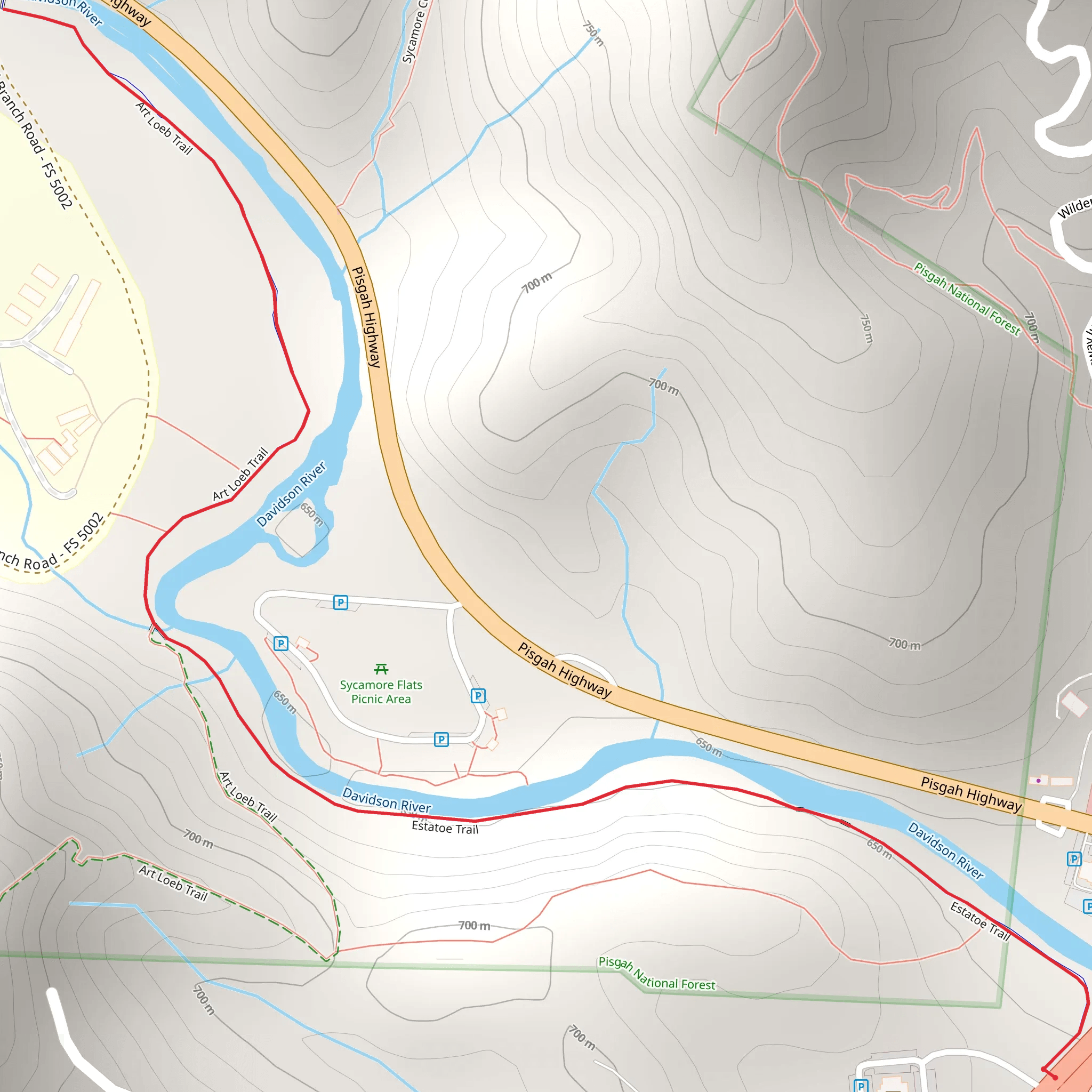 Estatoe Trail mobile static map