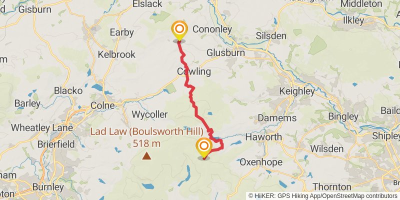Wild Yorkshire Way stage 8 Map