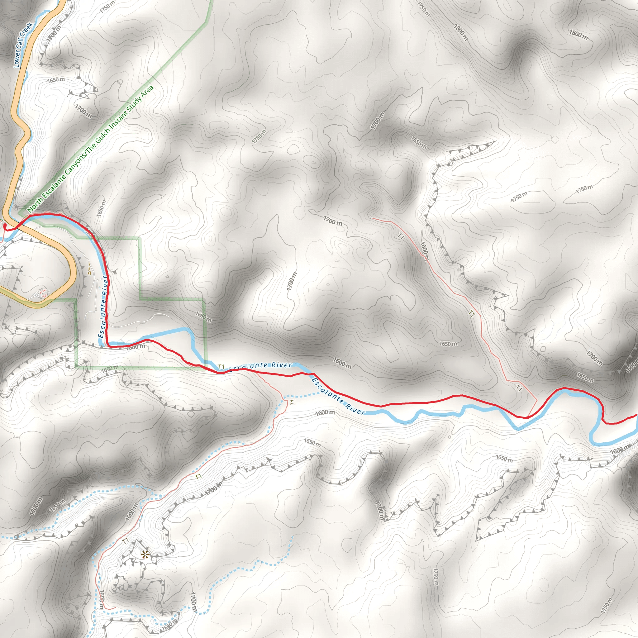 Escalante River Trail mobile static map