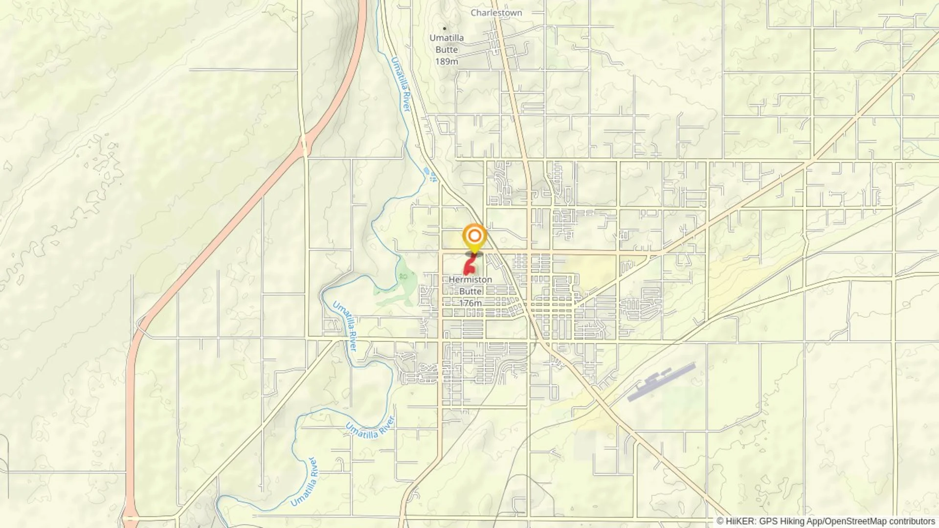 An image depicting the trail Hermiston Butte and its surrounding area.