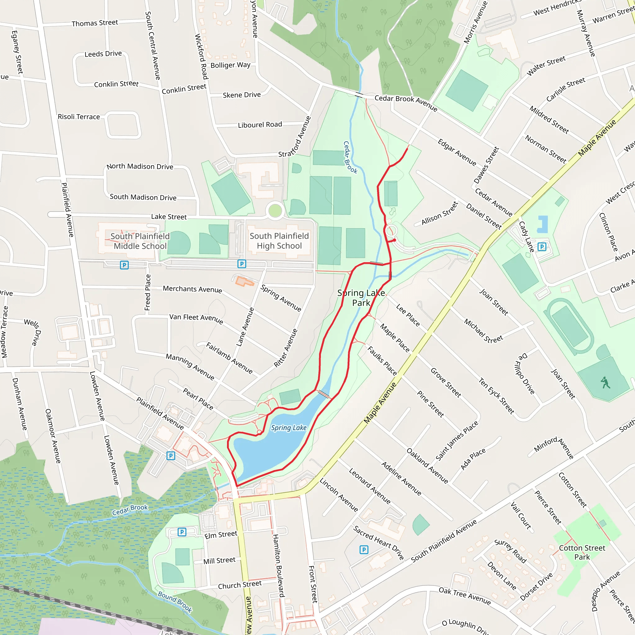 Spring Lake Loop mobile static map