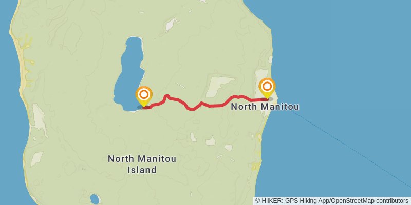 North Manitou Island Trail spur 2 Map