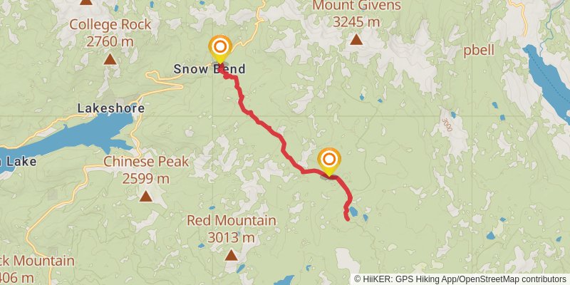 Ershim Lake Trail stage 2 Map