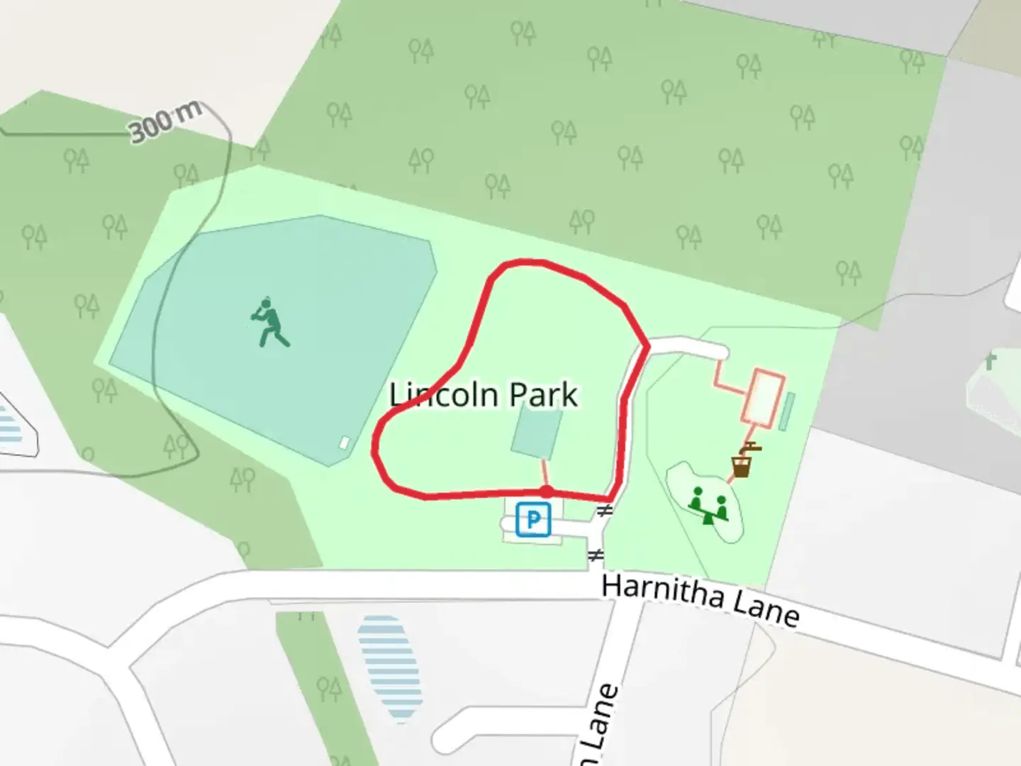 An image depicting the trail Lincoln Park Loop and its surrounding area.
