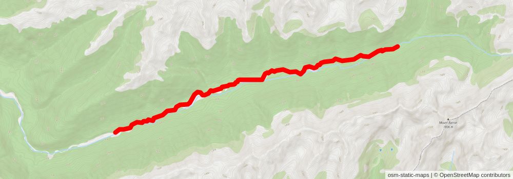 Lake Christabel via Robinson River and Saddle Track stage 2 Map