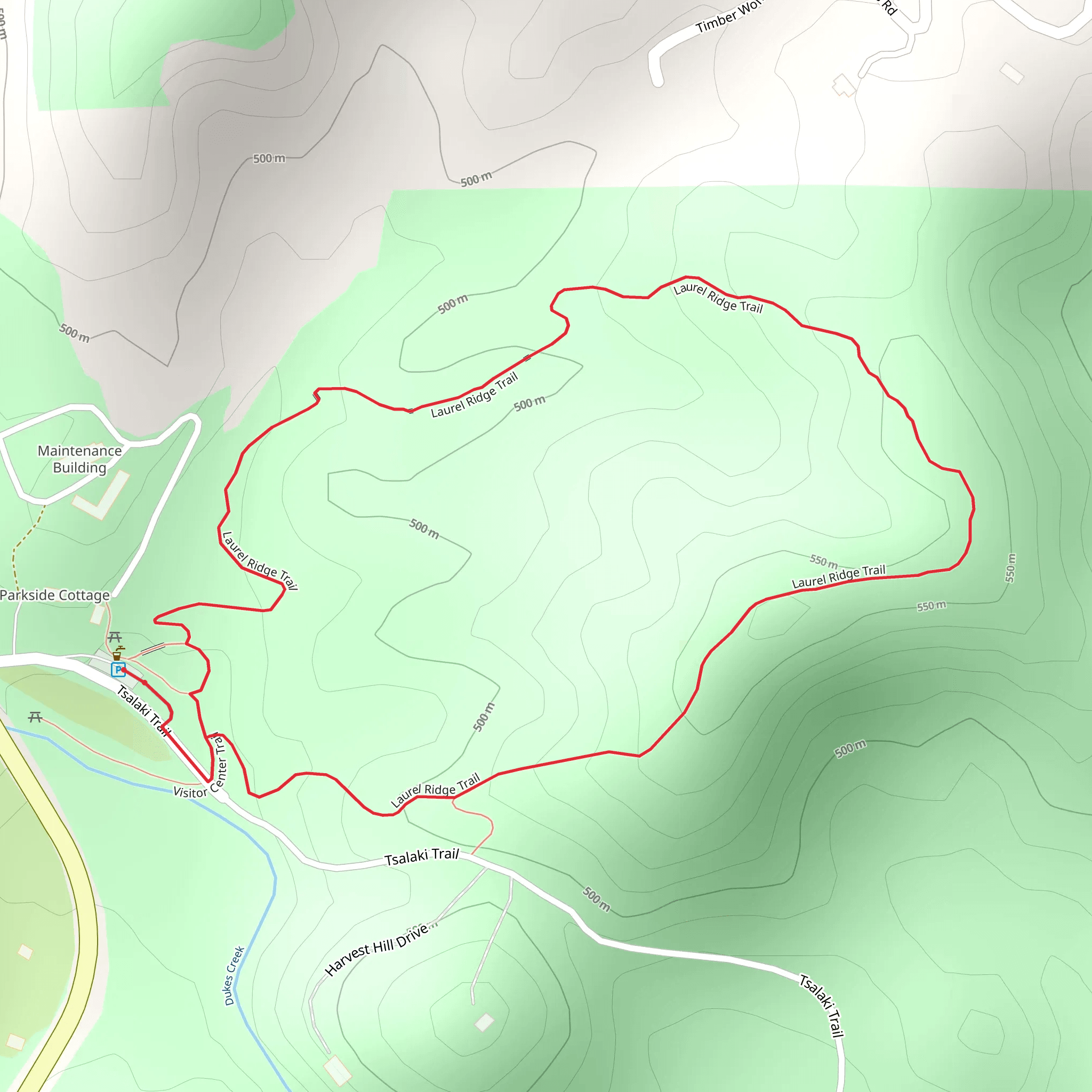 Laurel Ridge Loop Trail mobile static map