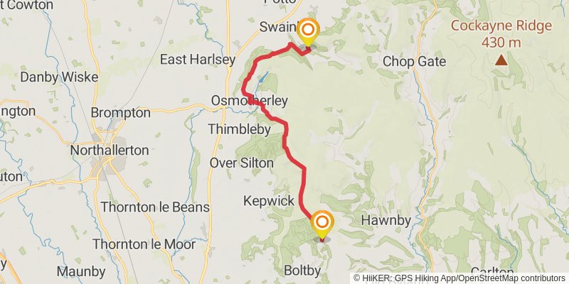 Cleveland Way stage 2 Map