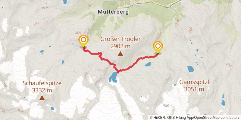 Stubai High Trail stage 5 Map