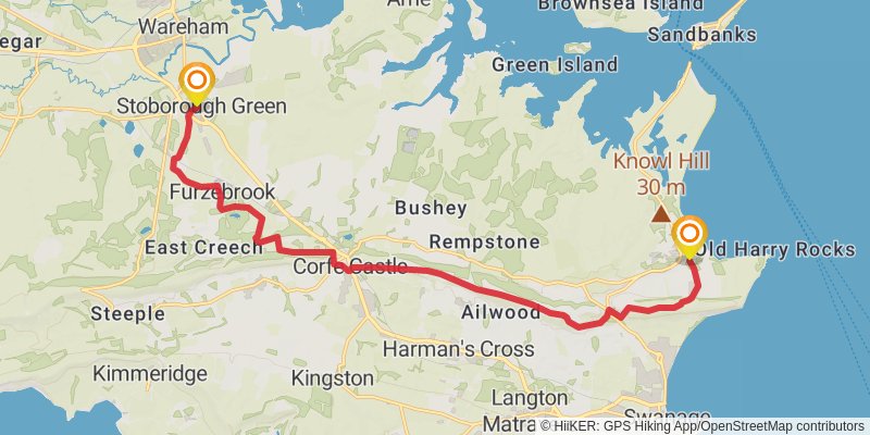 Great Wessex Way stage 8 Map