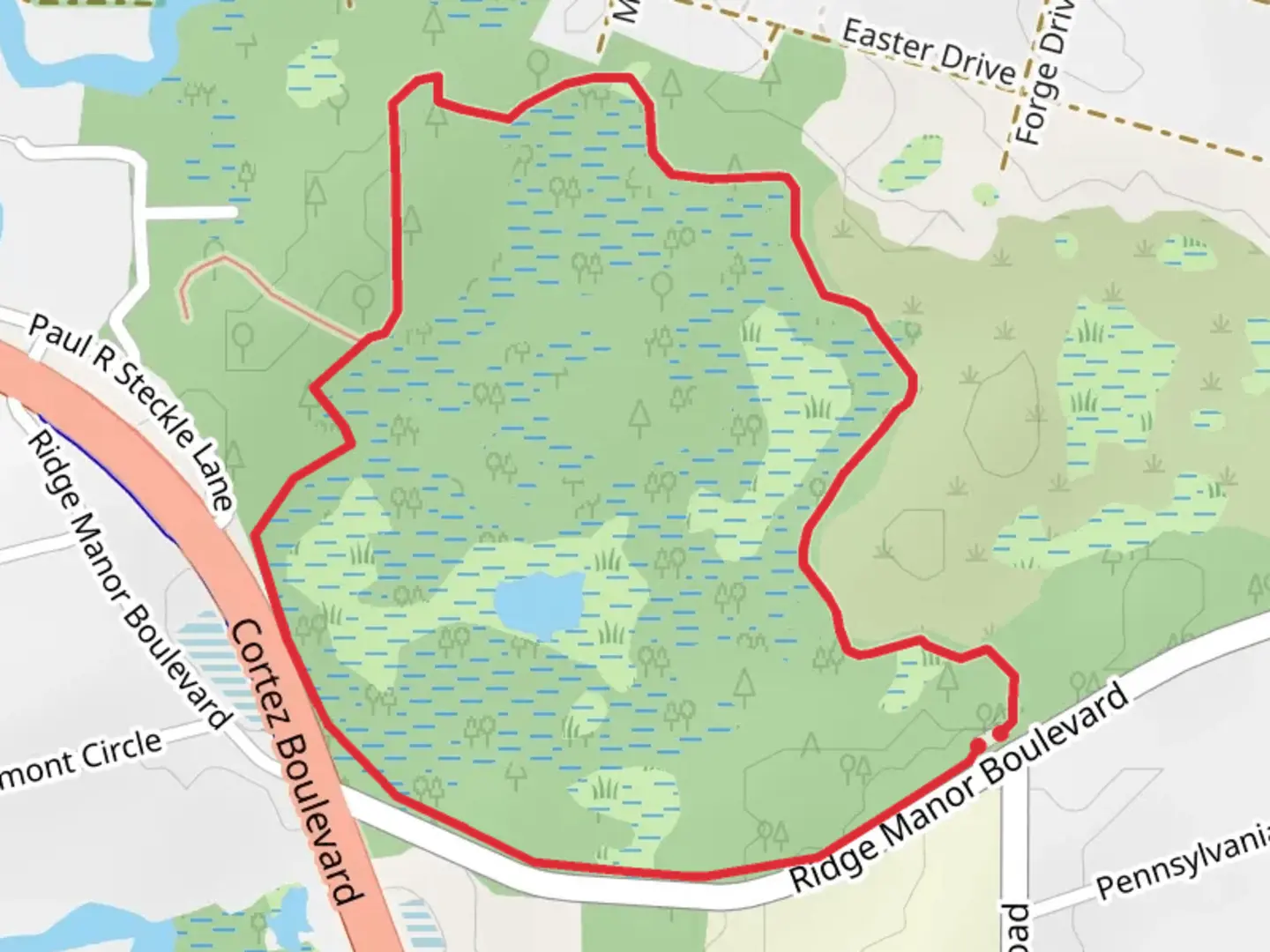 An image depicting the trail Cypress Lake Loop and its surrounding area.
