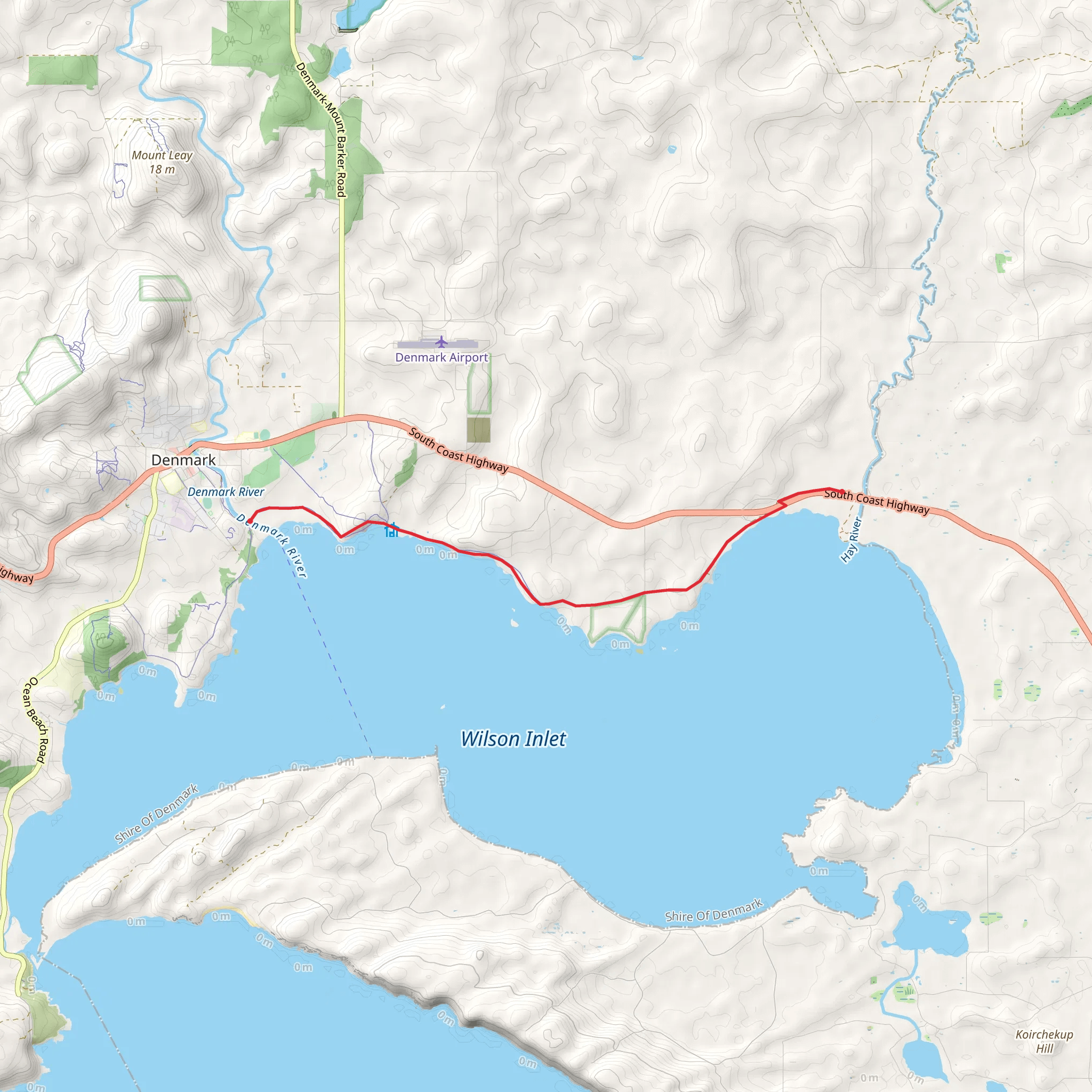 Wilson Inlet Heritage Trail mobile static map