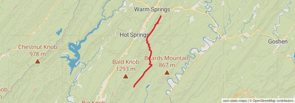 American Perimeter Trail - Southern Appalachian Primary stage 22 Map