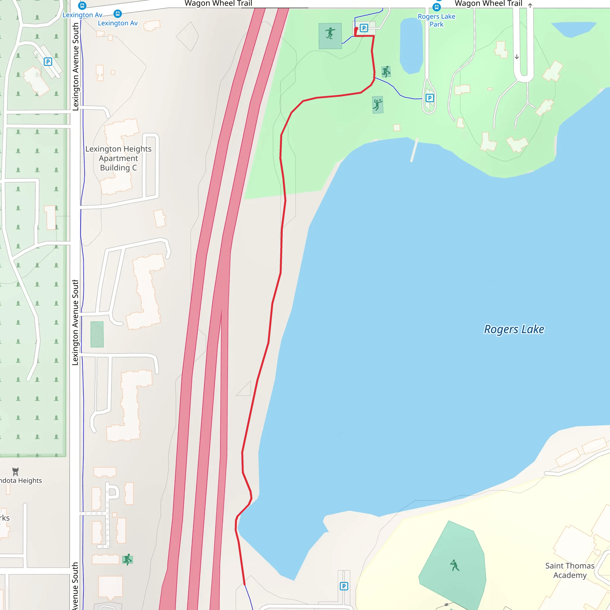 Rogers Lake Walk mobile static map