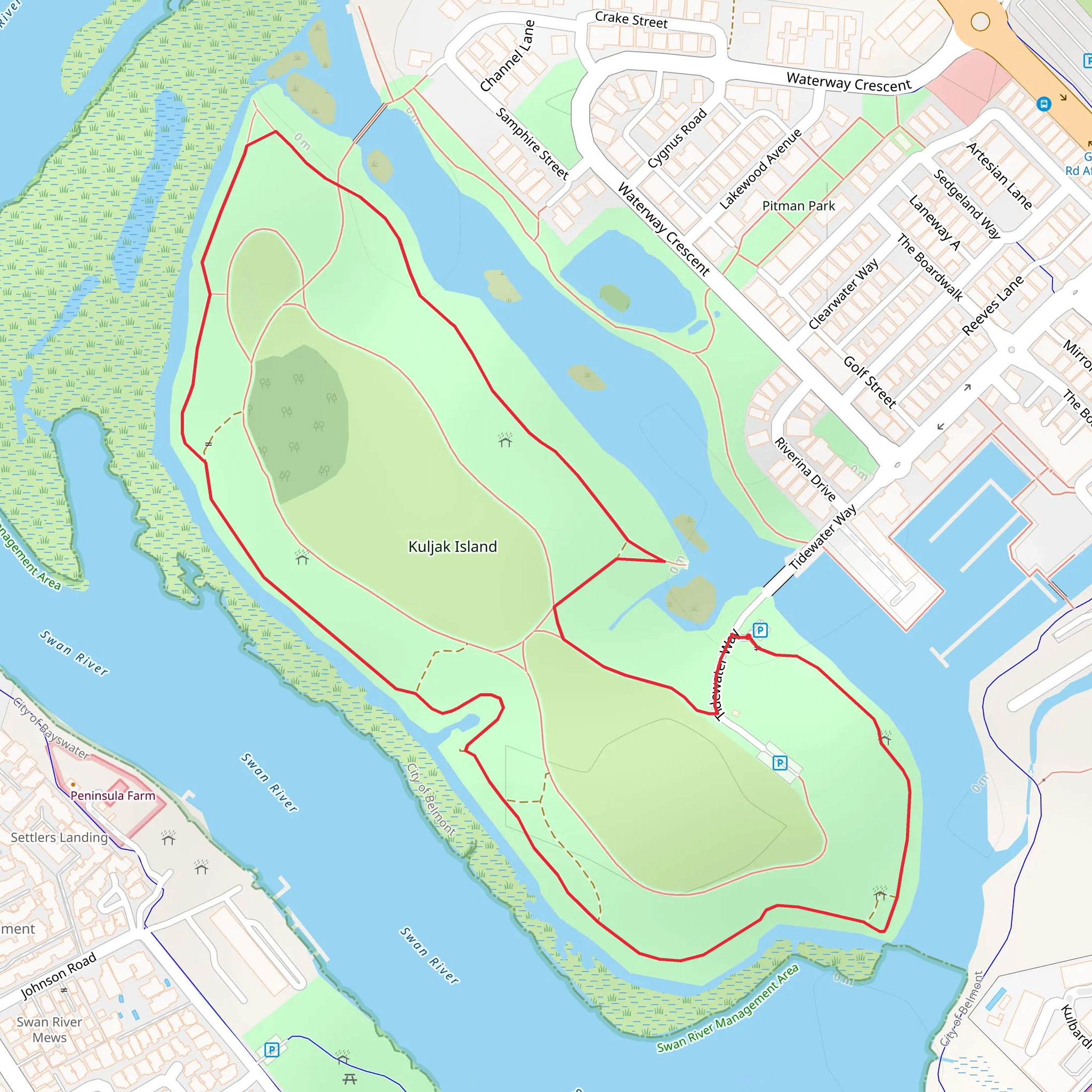 Kuljak Island Walk mobile static map
