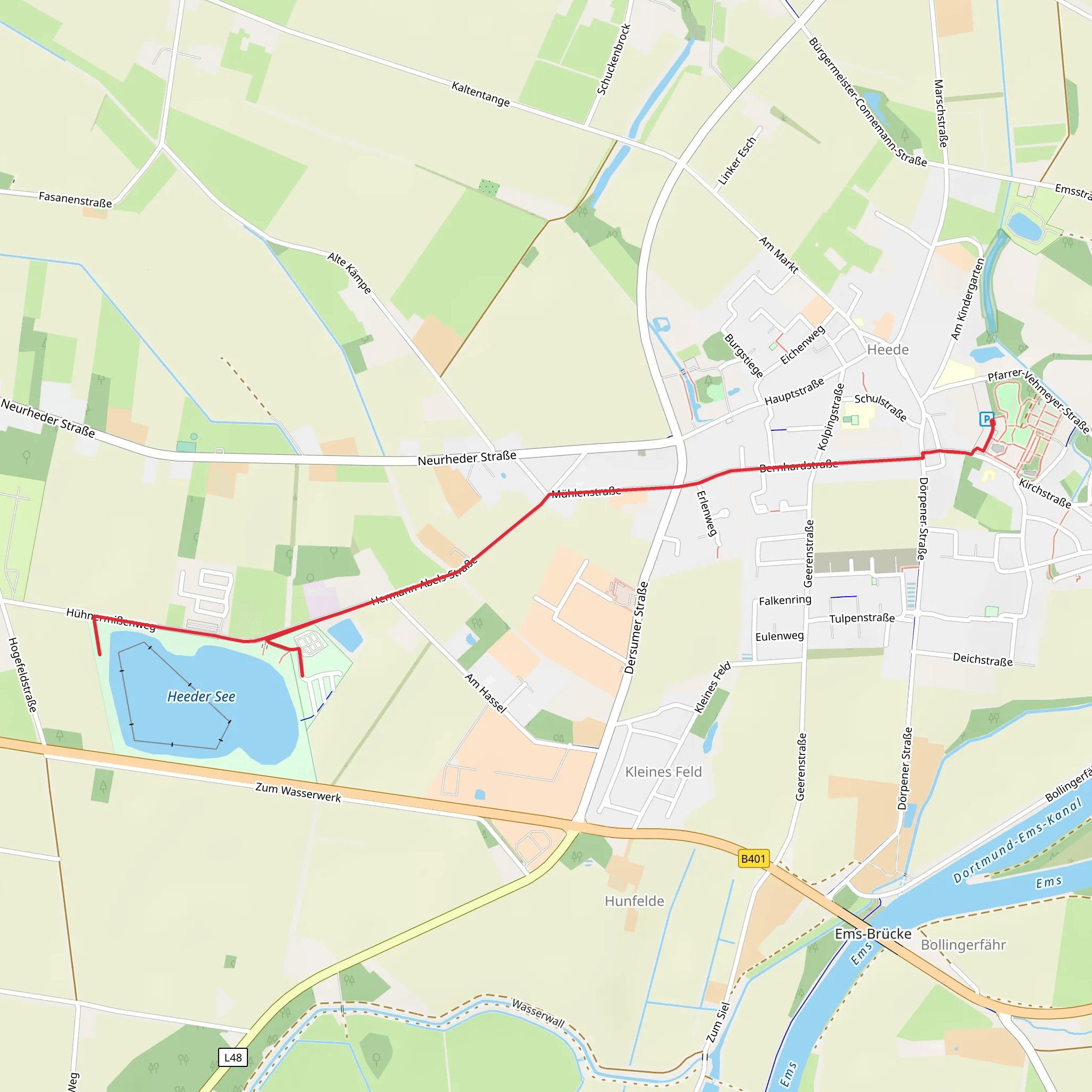 Heeder See Walk mobile static map