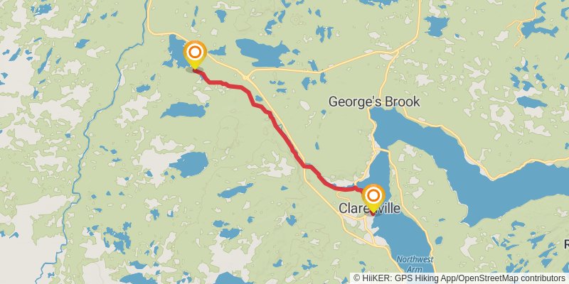 Newfoundland T'railway Trail stage 24 Map