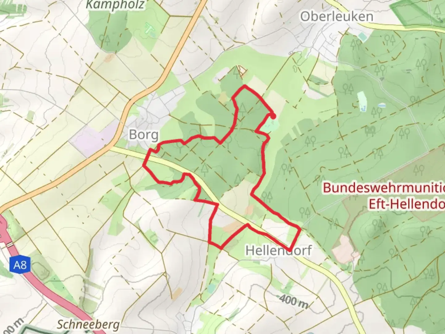 An image depicting the trail Saar Hunsrueck Steig and Villa Borg Trail and its surrounding area.