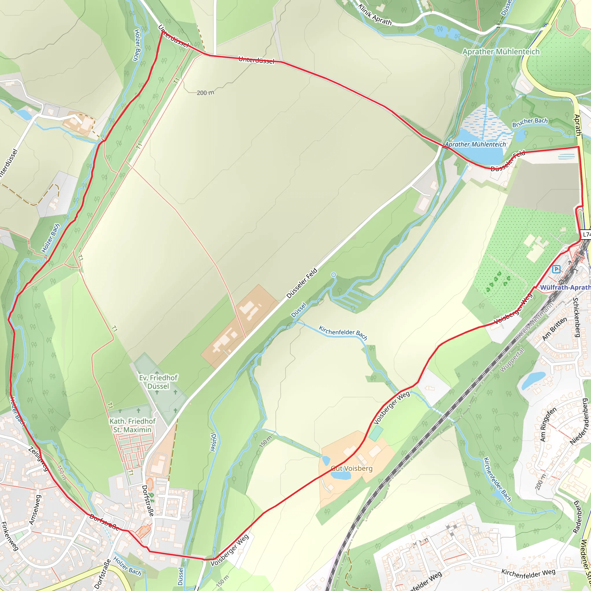Aprather Mühlenteich Loop via Neanderland Steig - Düssel mobile static map