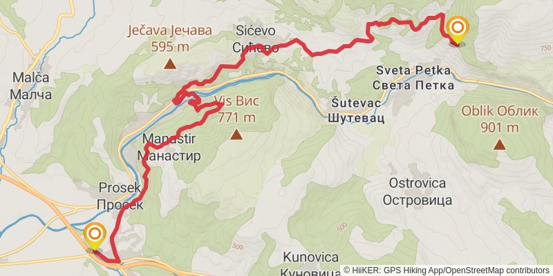 Sultans Trail stage 67 Map