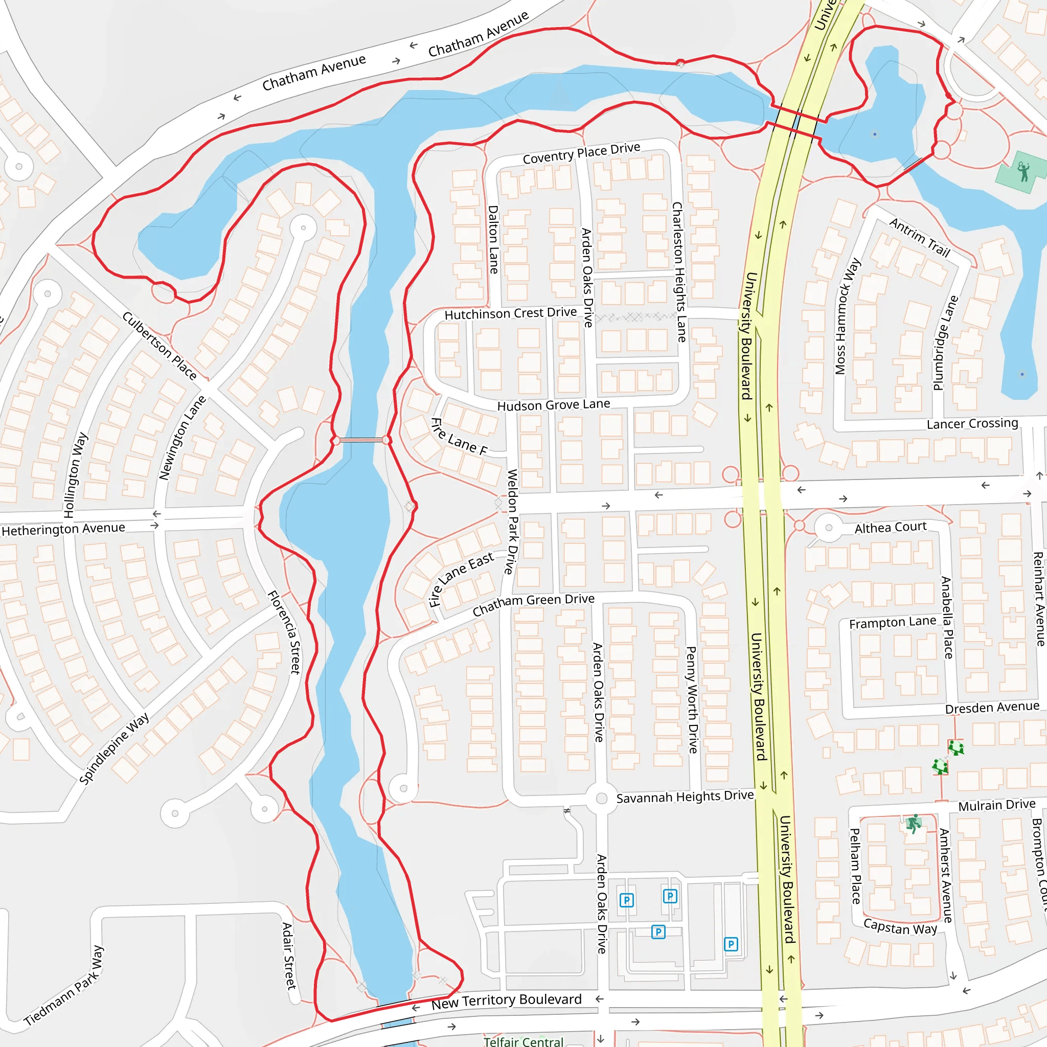 Weldon Park Loop mobile static map