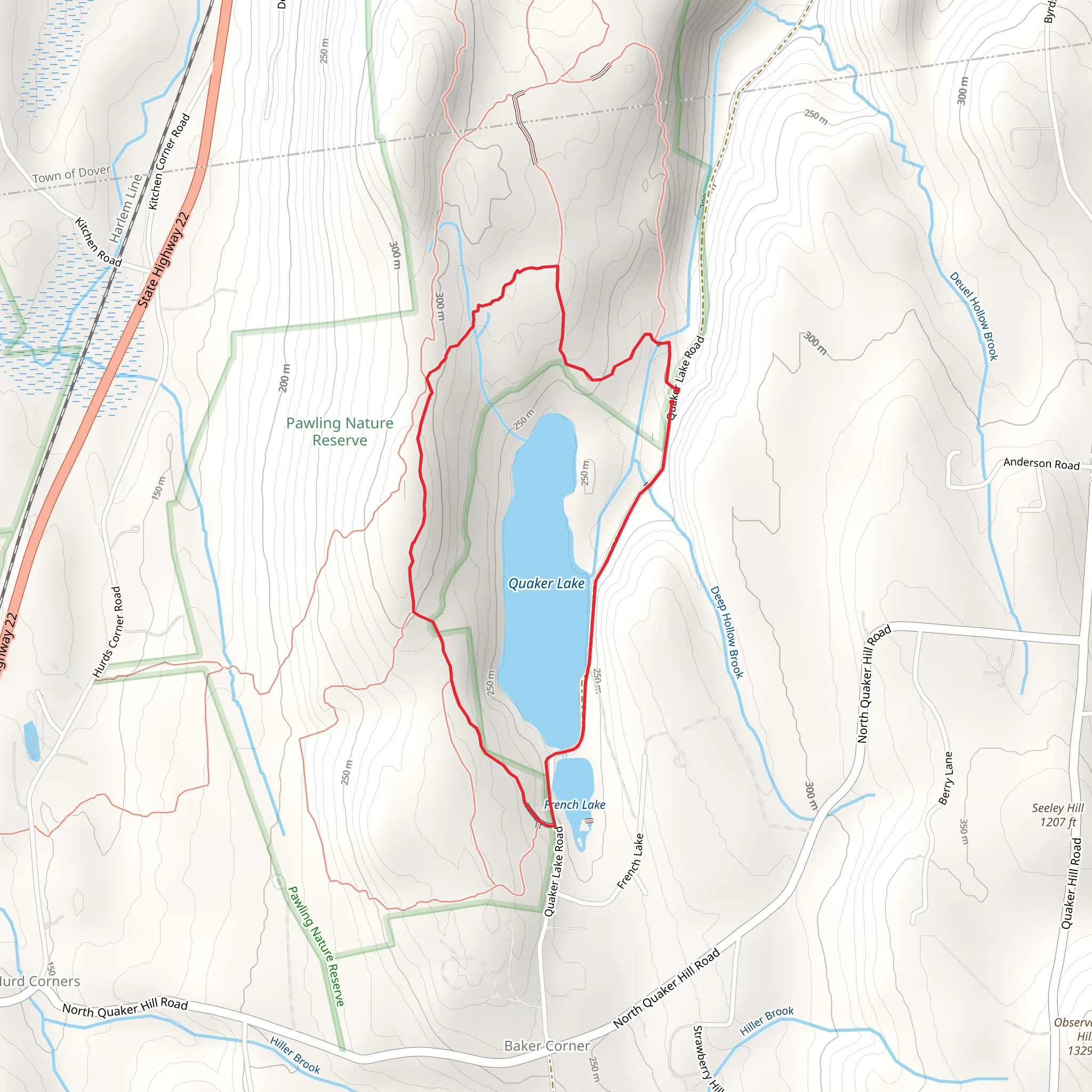 Quaker Lake Loop mobile static map