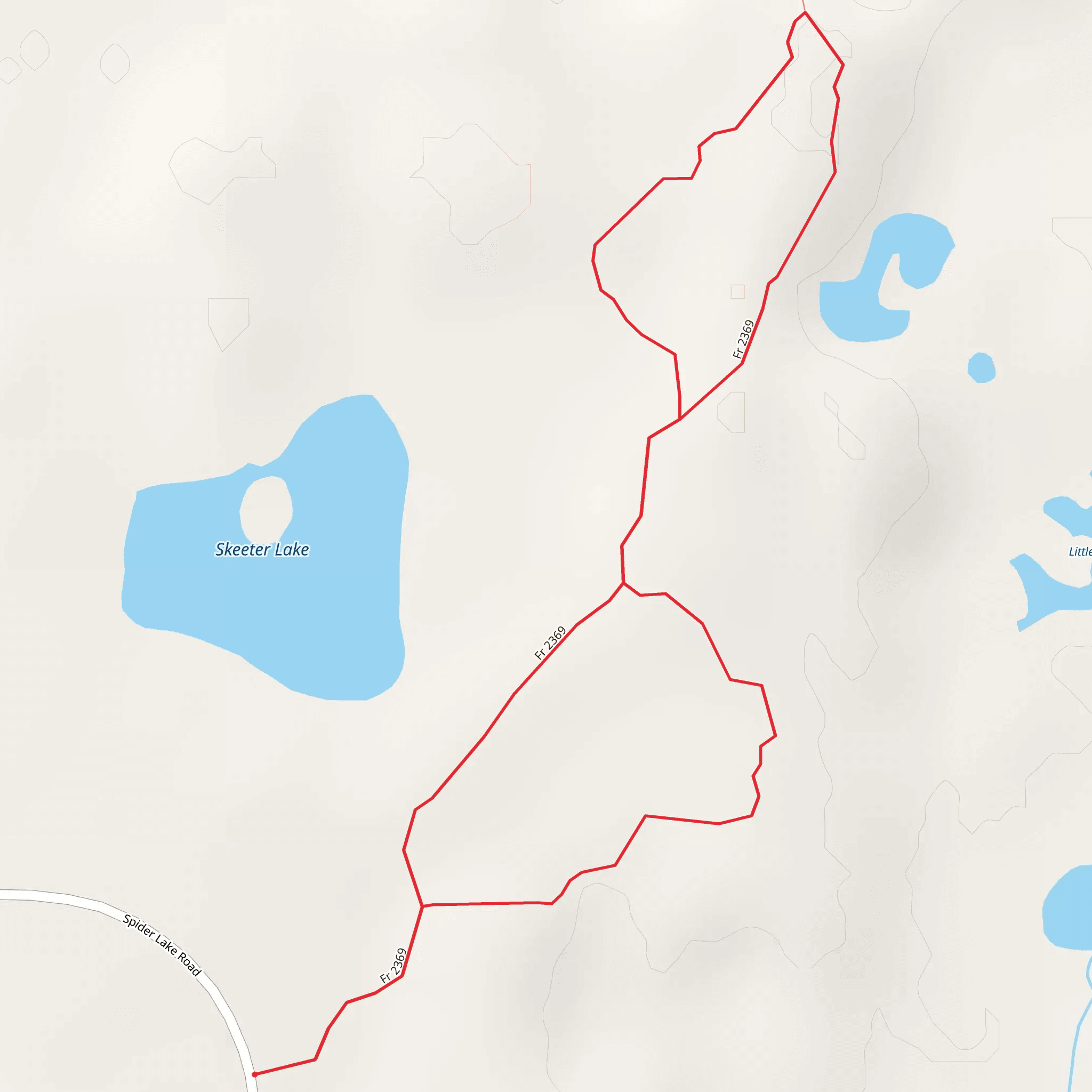 Skeeter Lake Hunter Loop Trail mobile static map