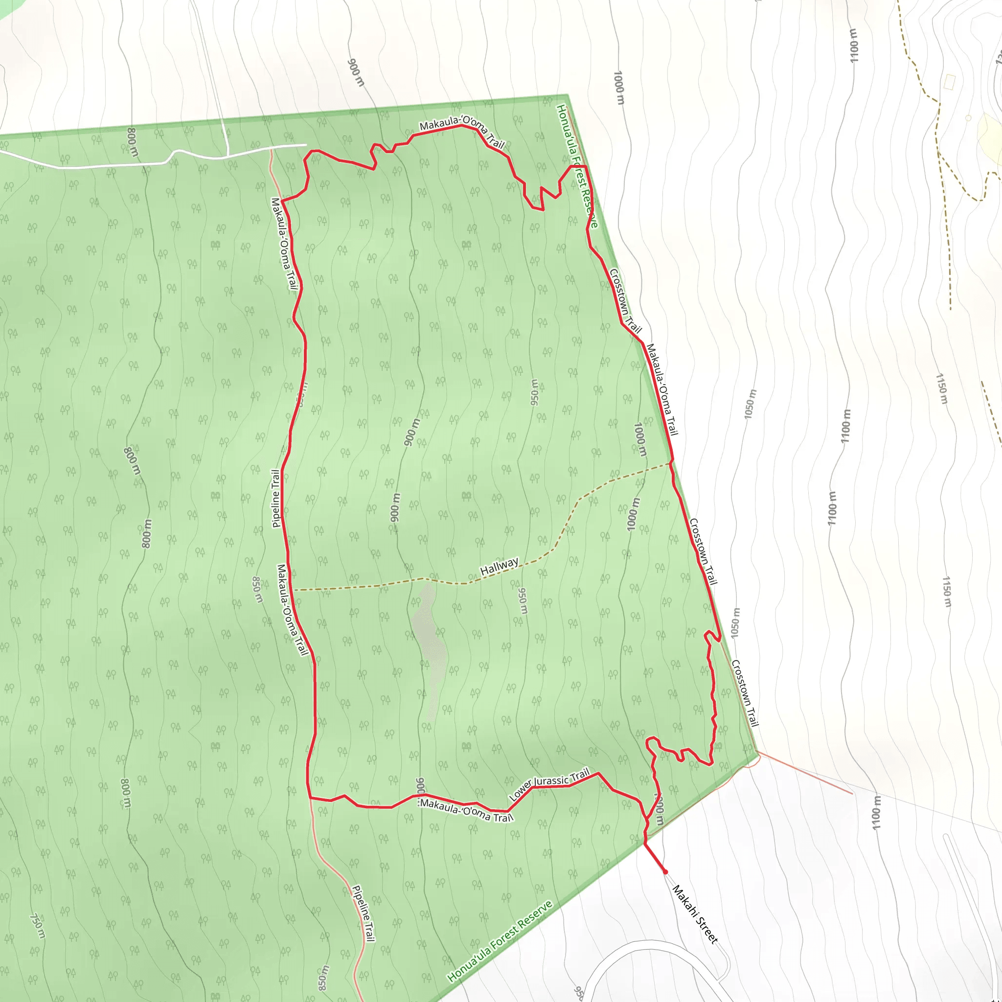 Makahi Street Loop mobile static map