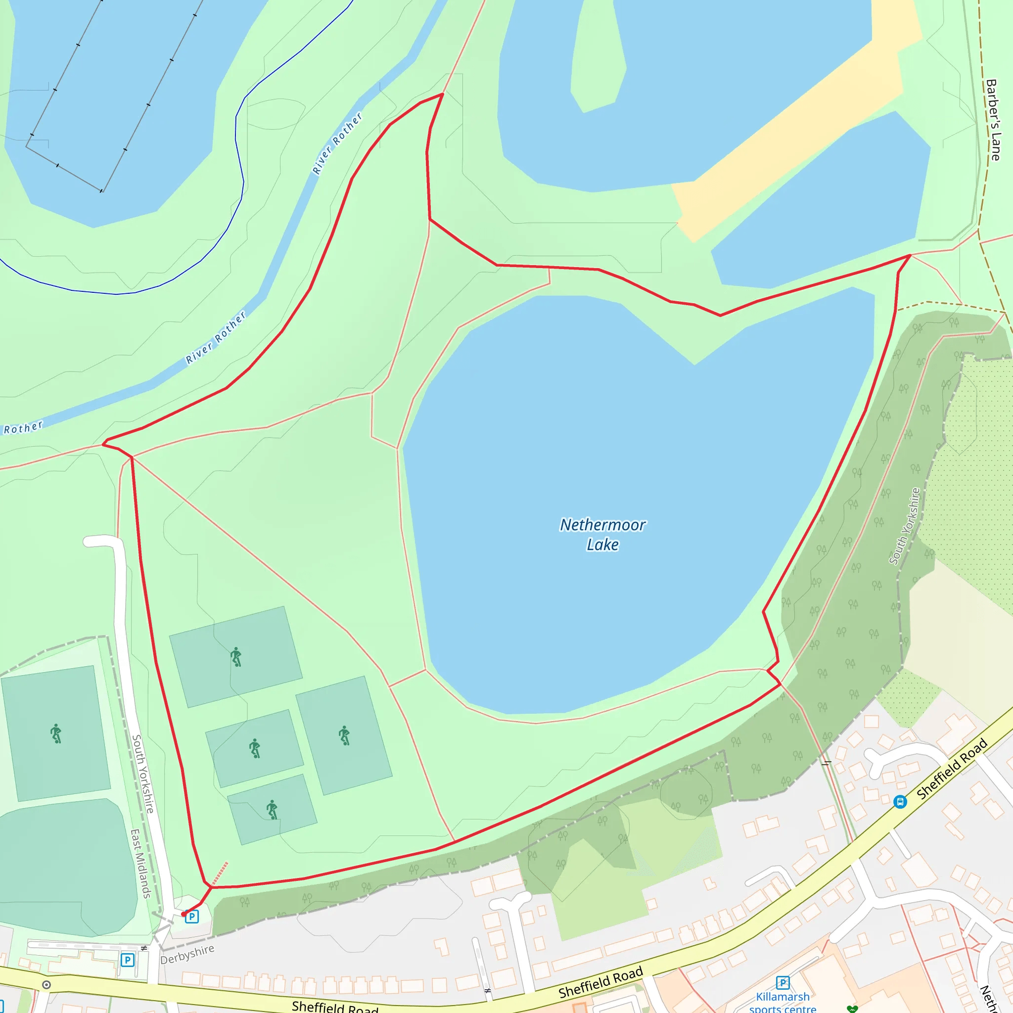 Nethermoor Lake Loop mobile static map
