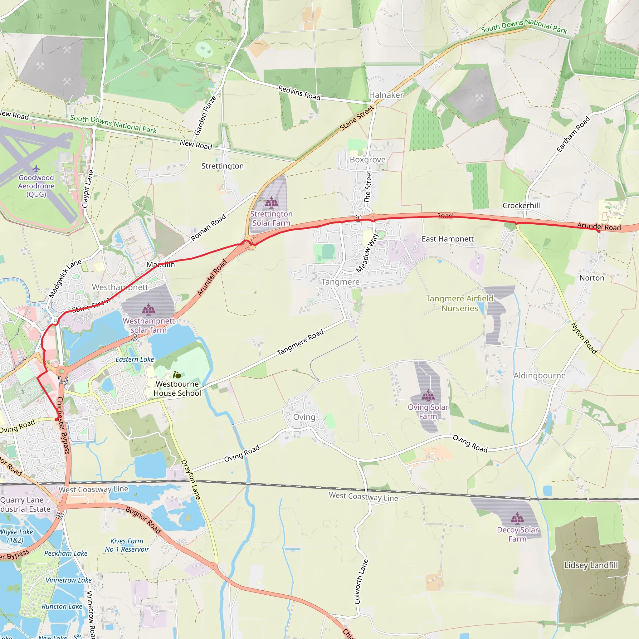 Westhampnett Walk mobile static map