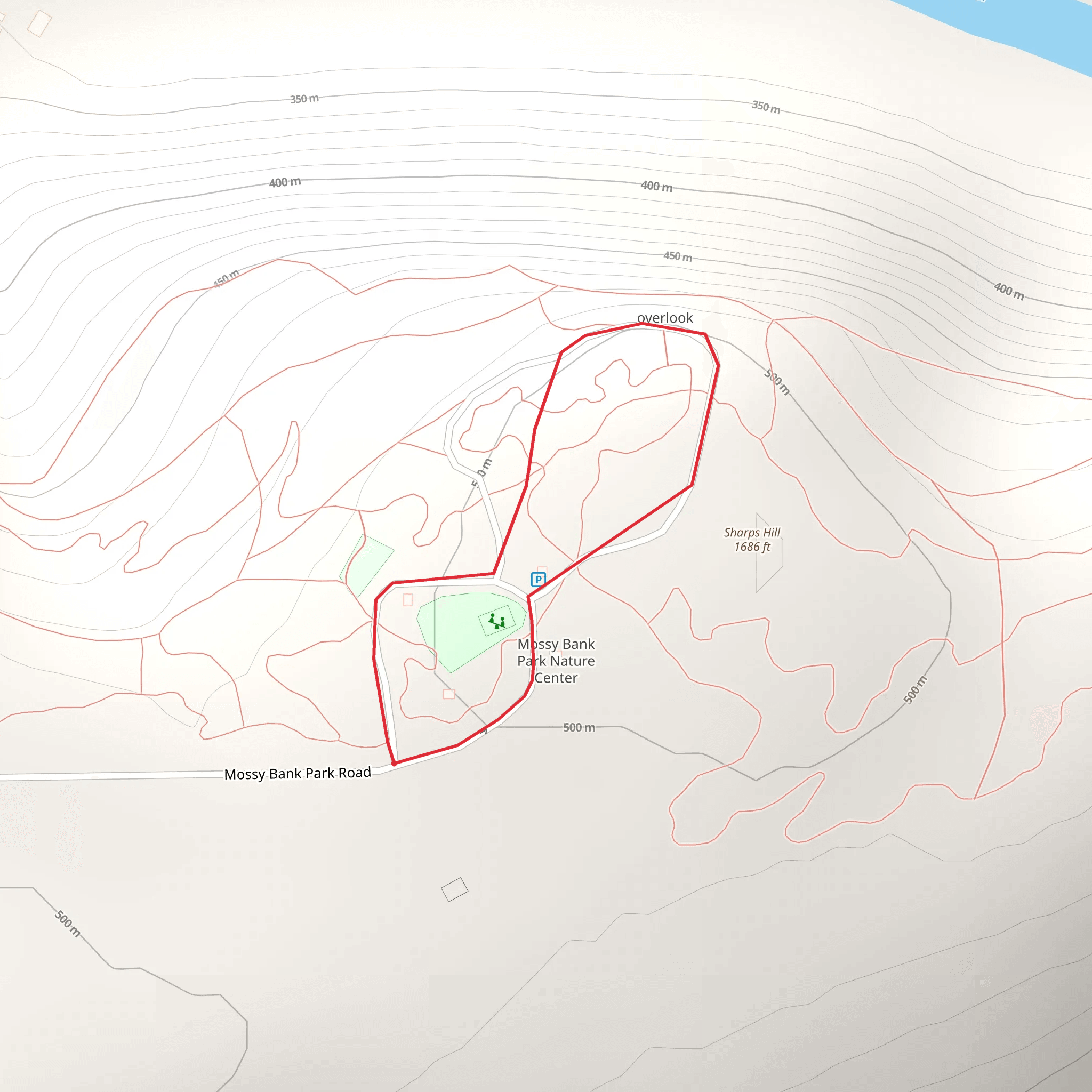 Sharps Hill Trail mobile static map
