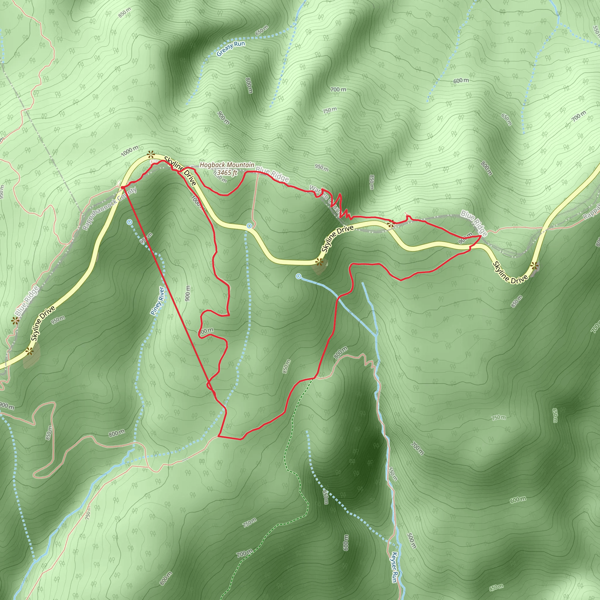 Hogback Mountain and Little Hogback Mountain Loop mobile static map