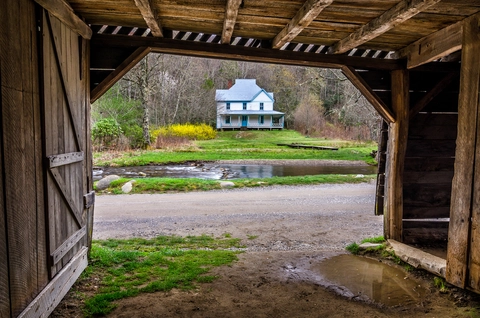 An image depicting the trail Little Cataloochee Trail and its surrounding area.