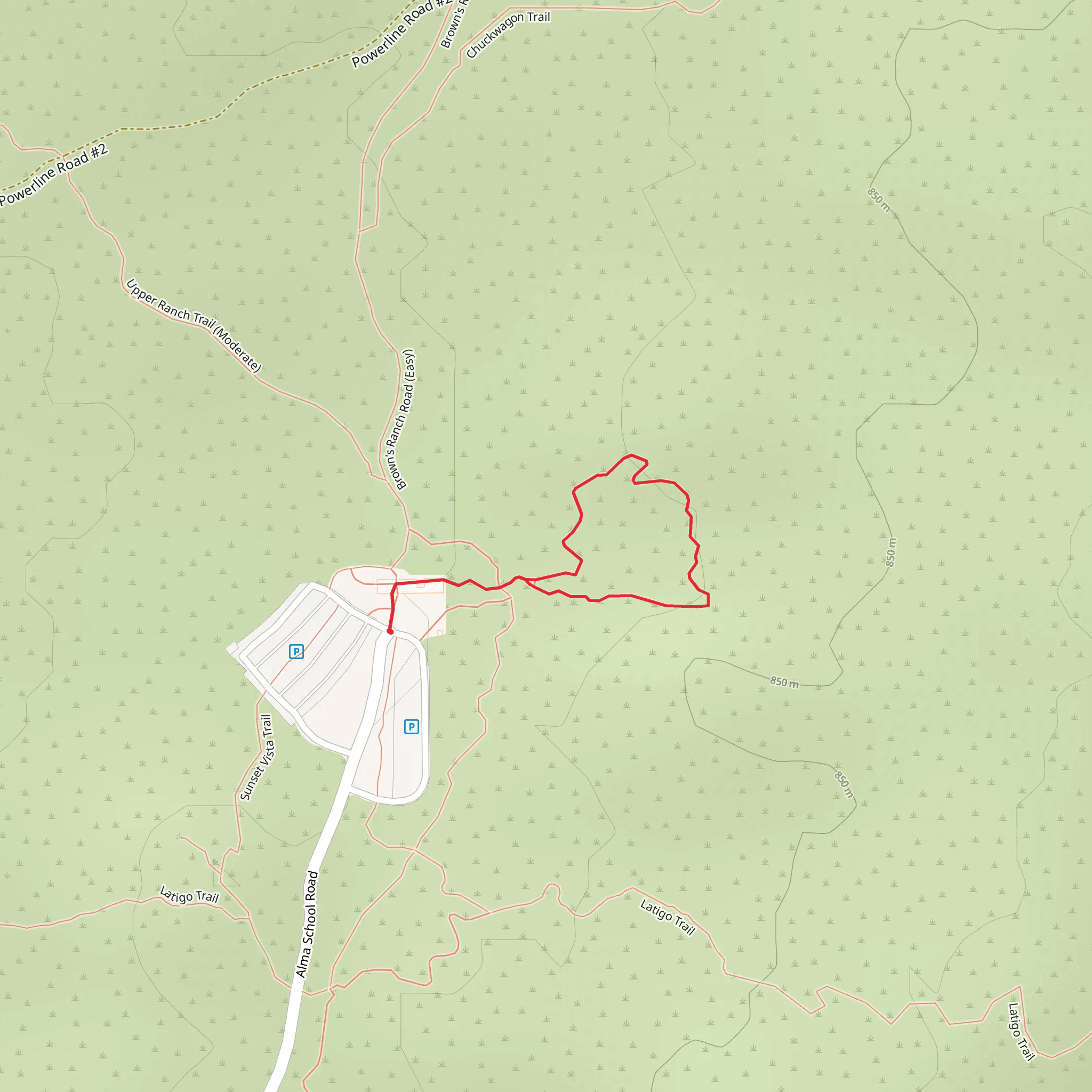 Alma School Road Loop mobile static map