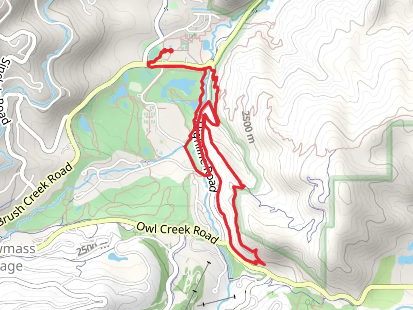 An image depicting the trail Brush Creek Nature Trail and its surrounding area.