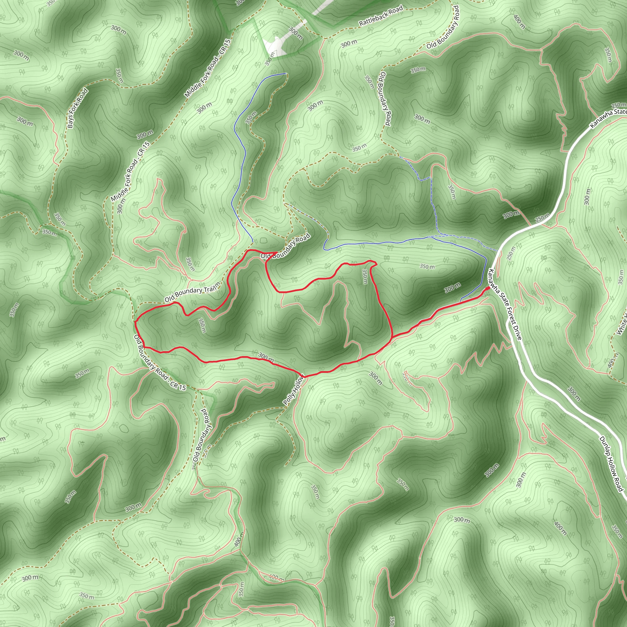 Hemlock Falls and Bob Ward Pathway Loop Trail mobile static map