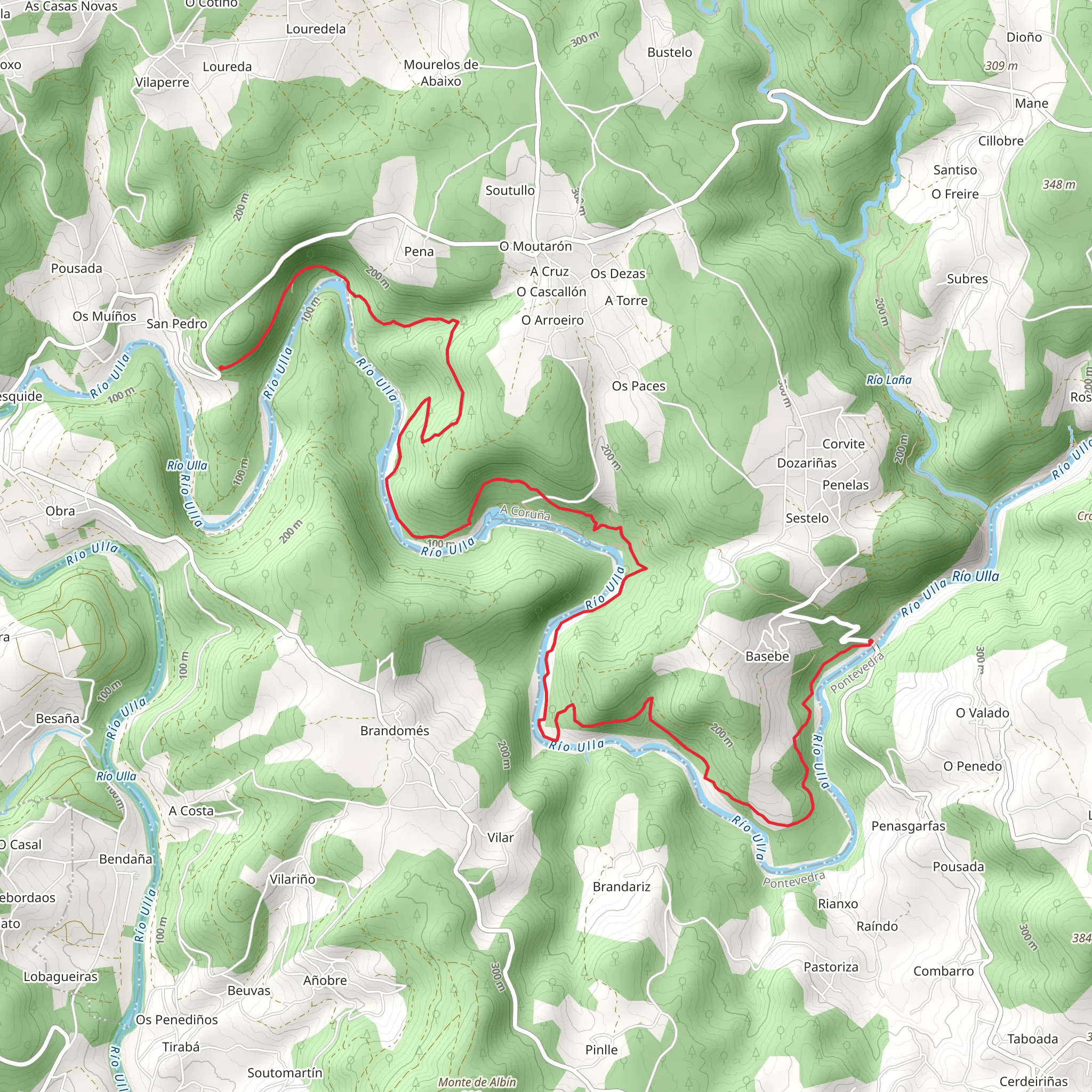 Ribeira do Ulla Touro Route PR G 093 mobile static map