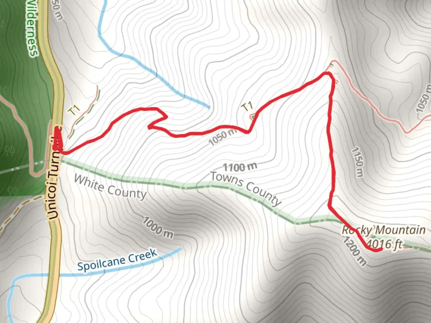 An image depicting the trail Rocky Mountain via Appalachian Trail and its surrounding area.