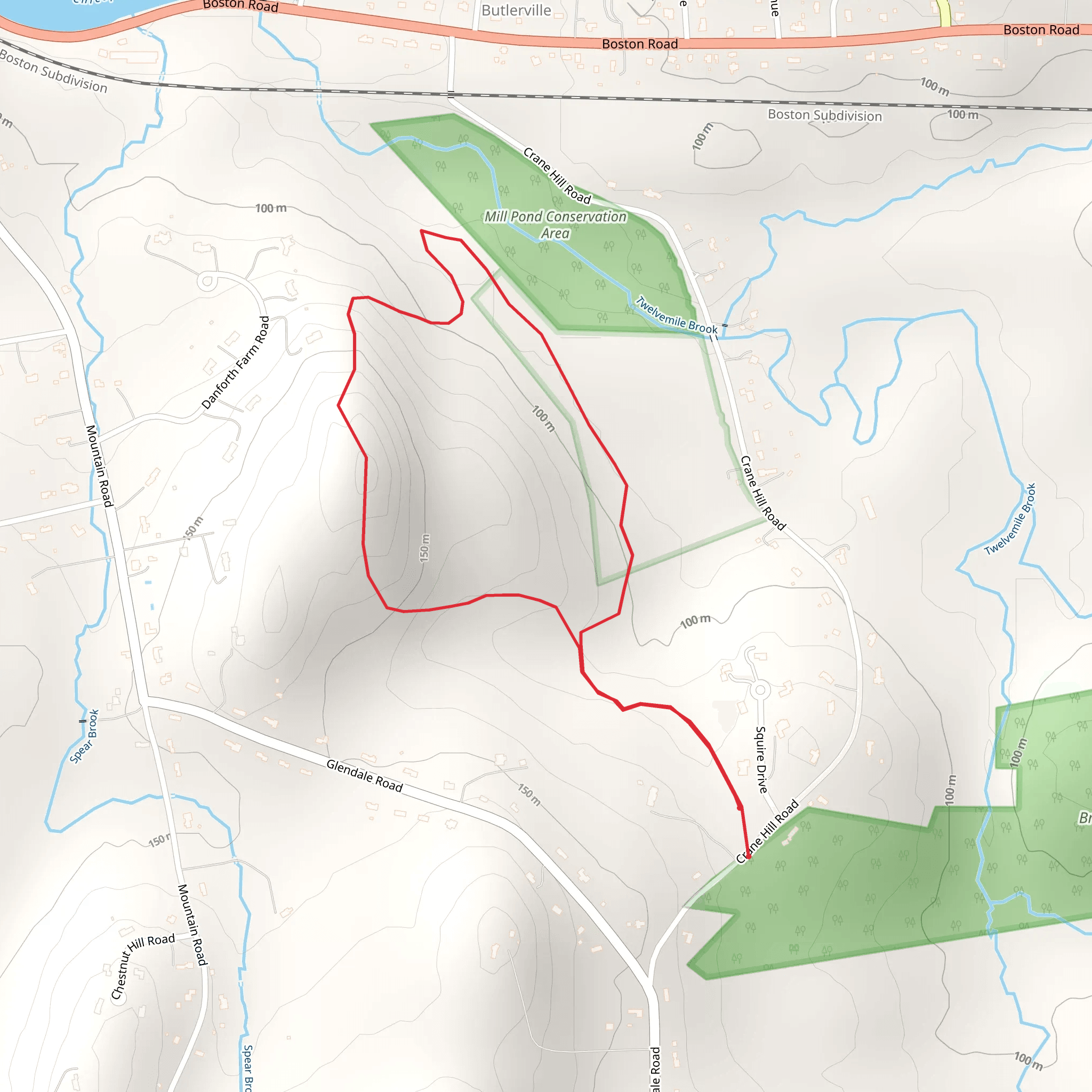 Twelve Mile Brook - Crane Hill Road mobile static map