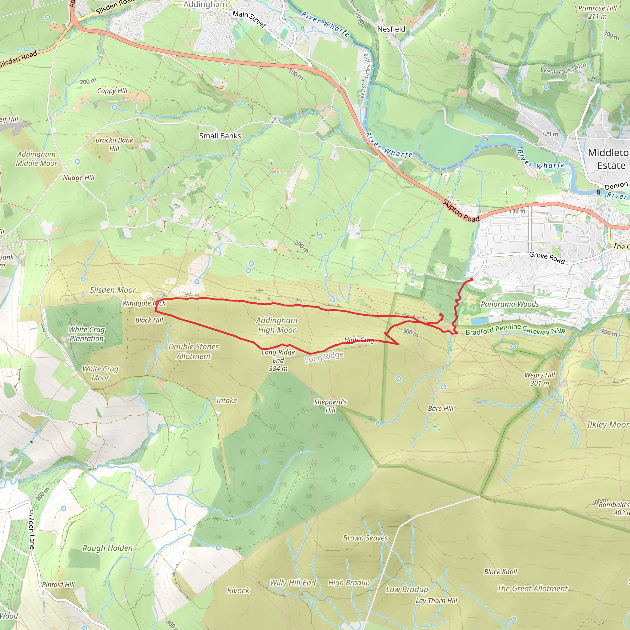 High Crag and High Cote Loop mobile static map