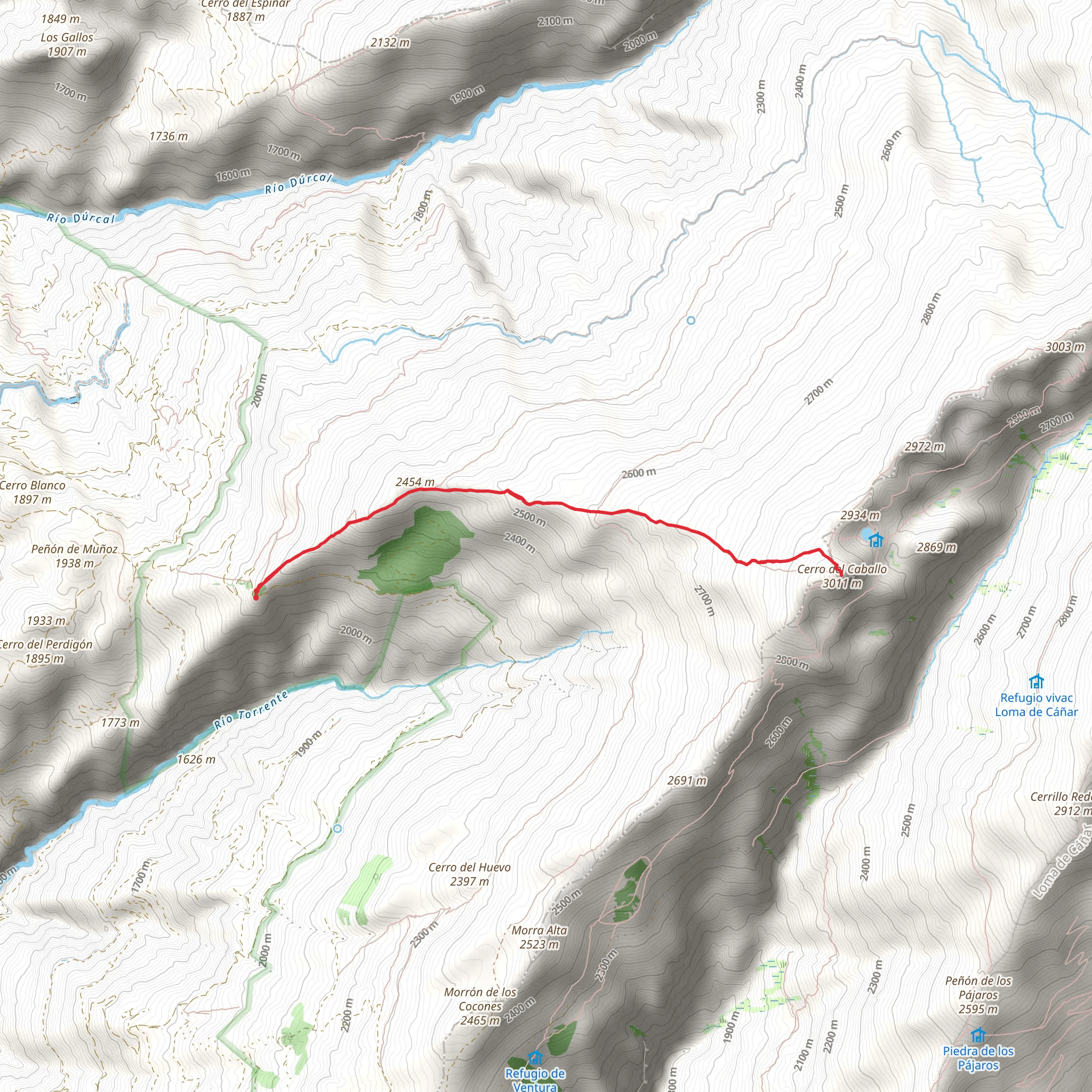 Mirador de la Rinconada - Cerro del Caballo mobile static map