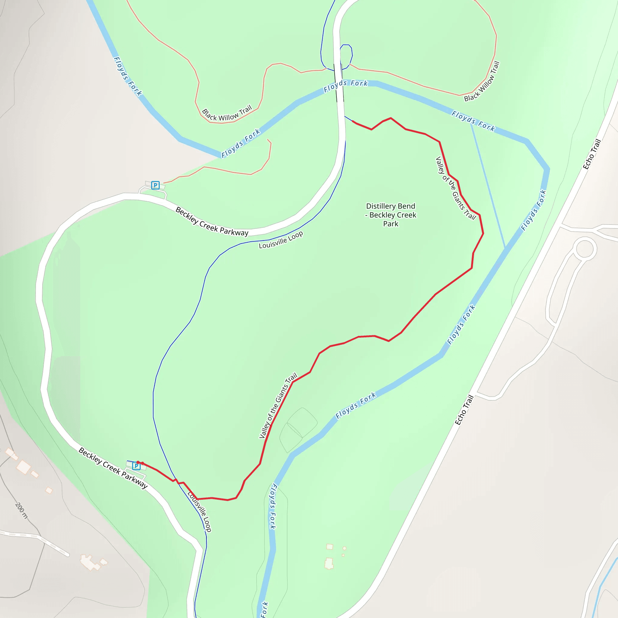 Valley of the Giants Trail mobile static map