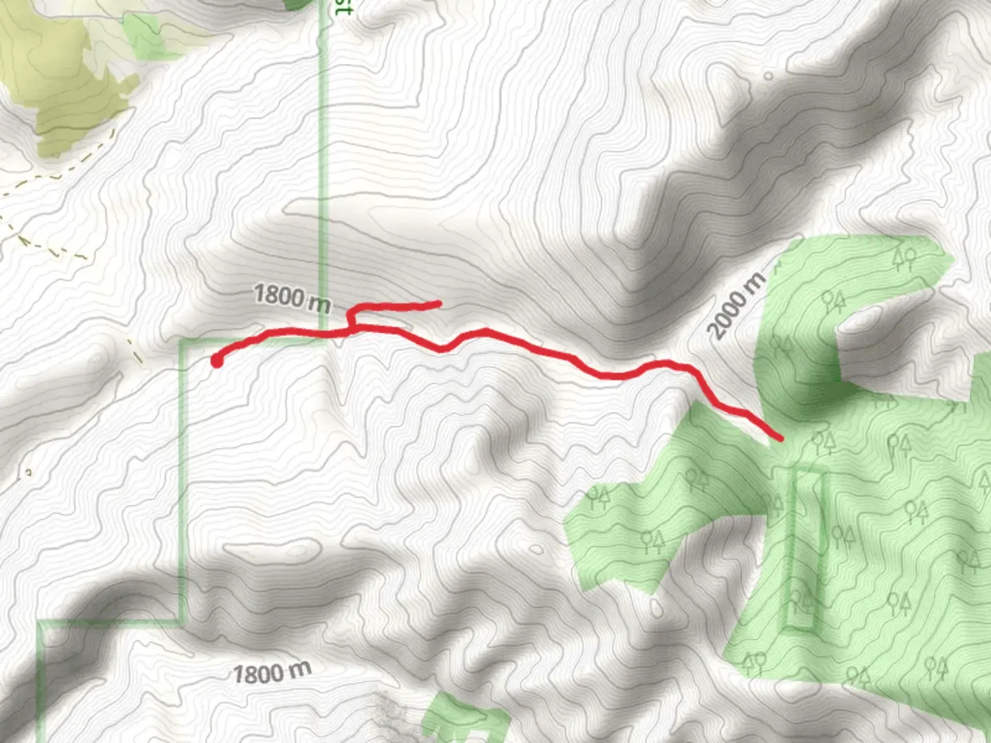 An image depicting the trail Maple Creek and its surrounding area.