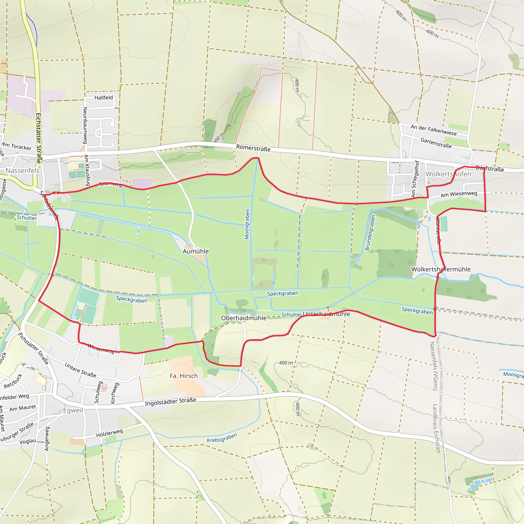 Mühlenrunde Nassenfels mobile static map